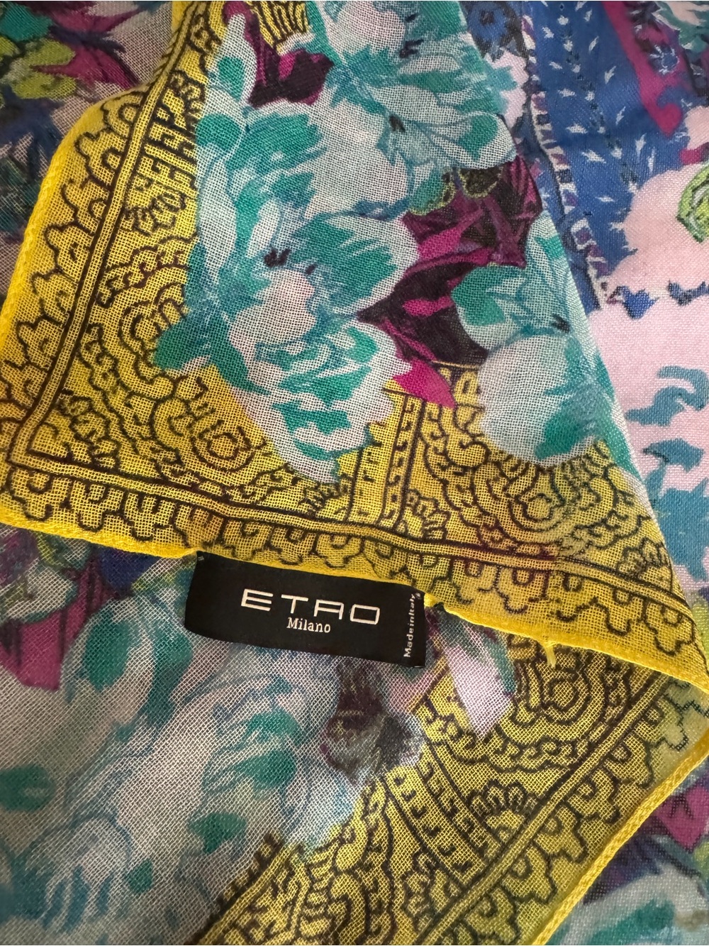 Euro Floral Scarf. Stunning Lightweight Accessory. Beautiful color palette